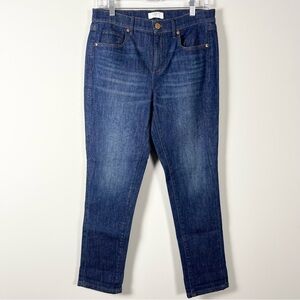Loft Womens Skinny Crop Classic Blue Denim Jeans Size 6 Petite